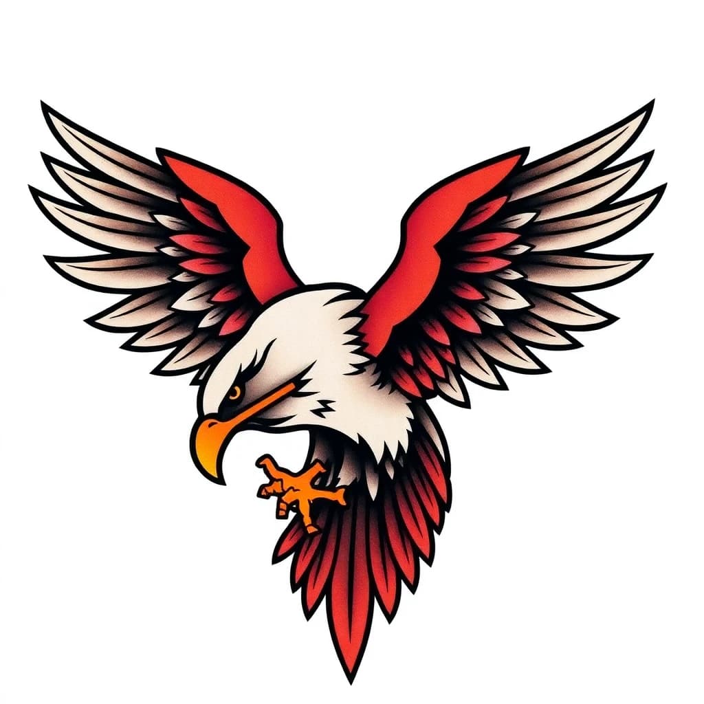 Traditional American tattoo style created with AI tattoo generator