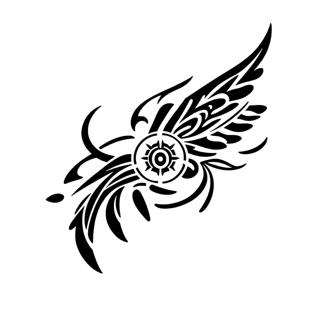 Tribal tattoo style created with AI tattoo generator